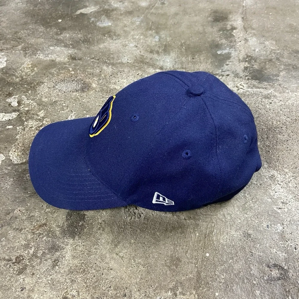 New Era 9Forty Milwaukee Brewers Strap Back Adjustable Blue MLB Baseball Logo